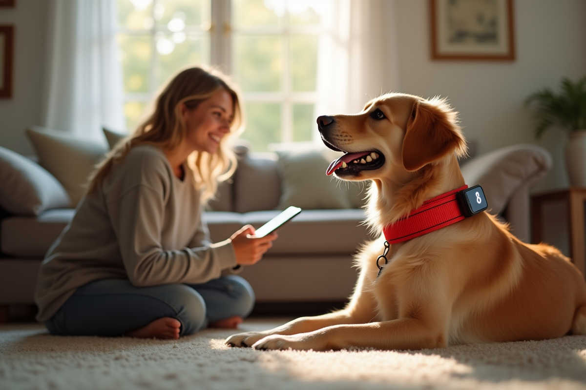 Traceur GPS pour chien en zone rurale avec ombres réseau