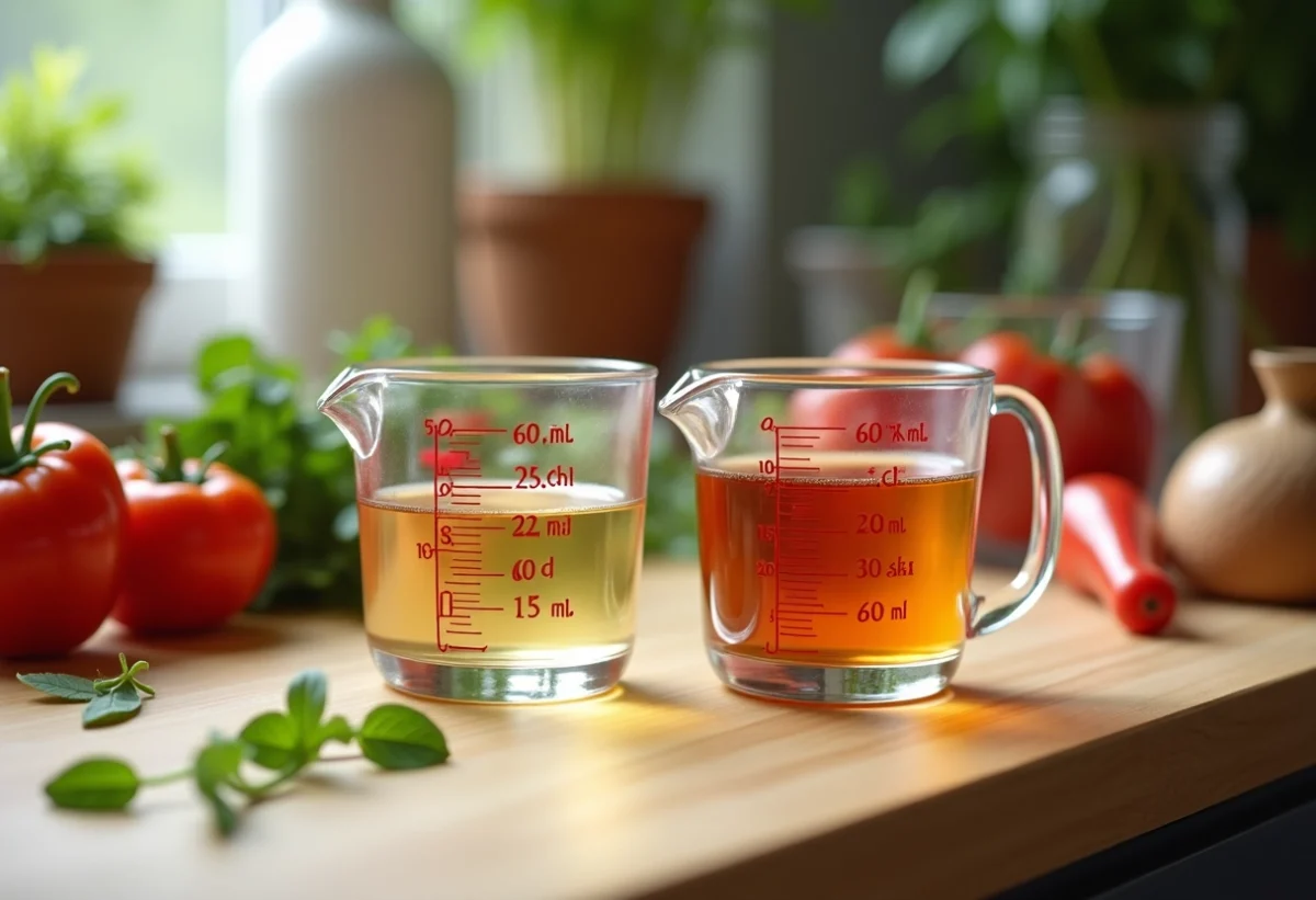 Conversion de 6 cl en 60 ml dans un verre doseur