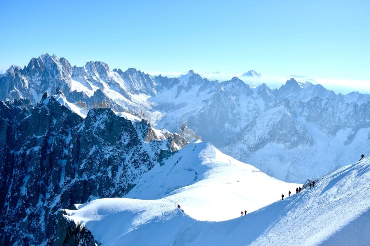 Survol du Mont Blanc en hélicoptère avec vue sur les Alpes